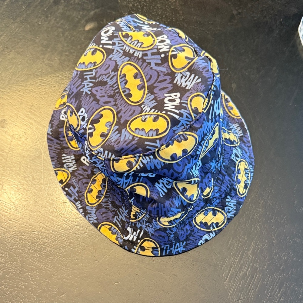 Blue and Yellow Batman Graphic Bucket Hat